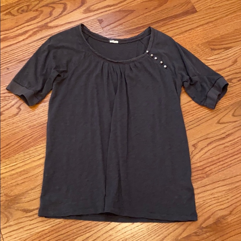 J.Crew Charcoal Scoopneck Tee
